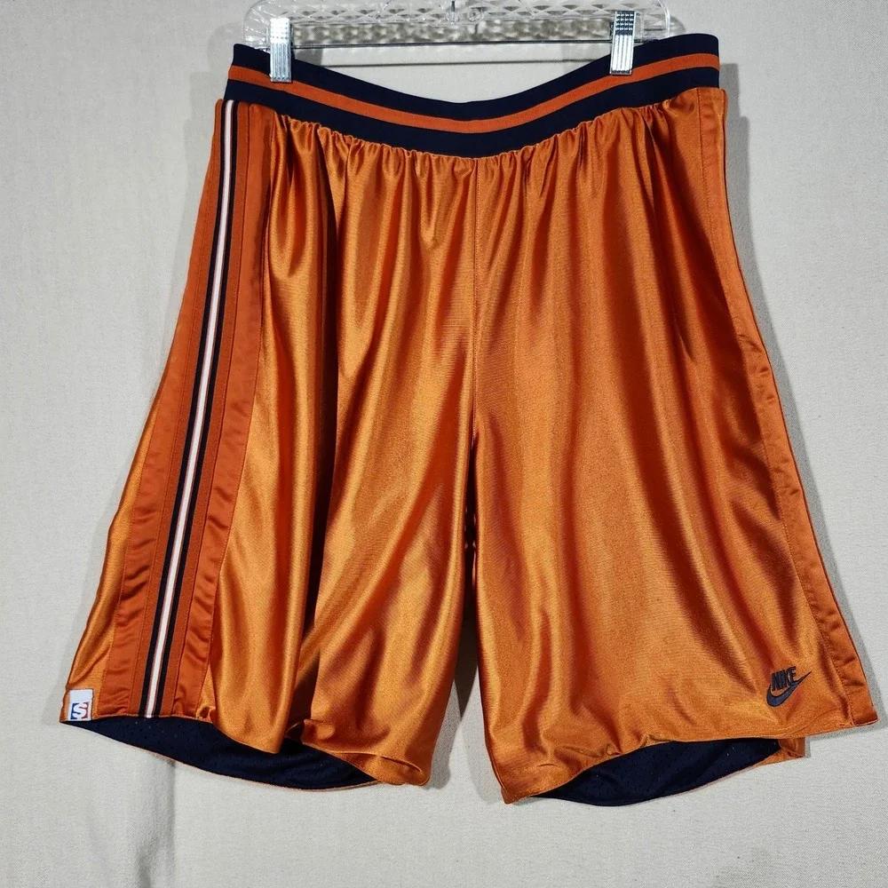 Nike Supreme Vintage Court‎ Basketball Shorts Mens Blue Orange Reversible Mesh M